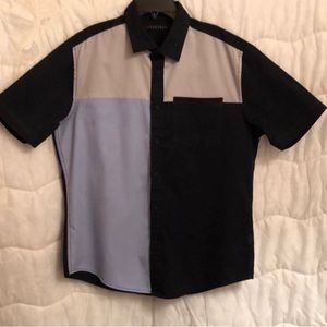 Sean John Button down shirt blue white